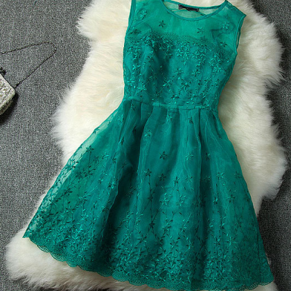 Chiffon Embroidery Dress