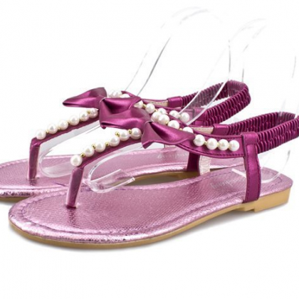 beaded flat sandals