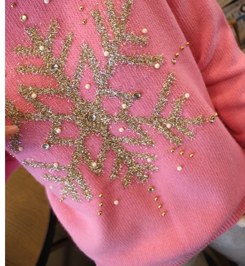 Christmas White Pearl Sweater main image 1