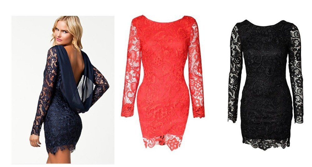 Stitching Lace Halter Dress on Luulla