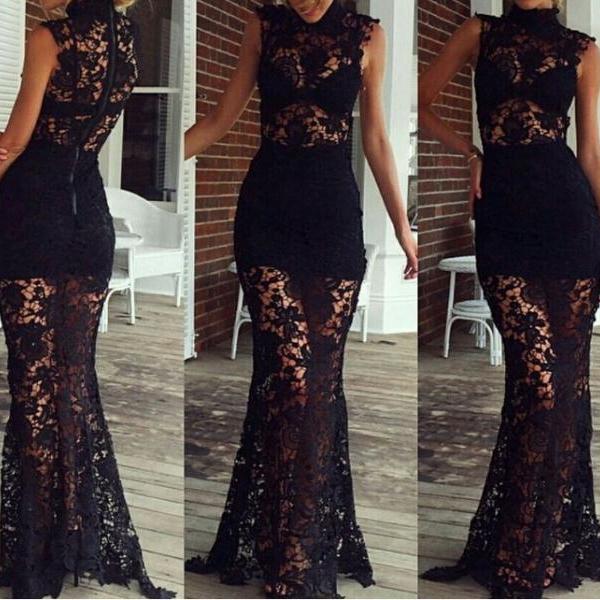 Short-sleeved Lace Dress S..