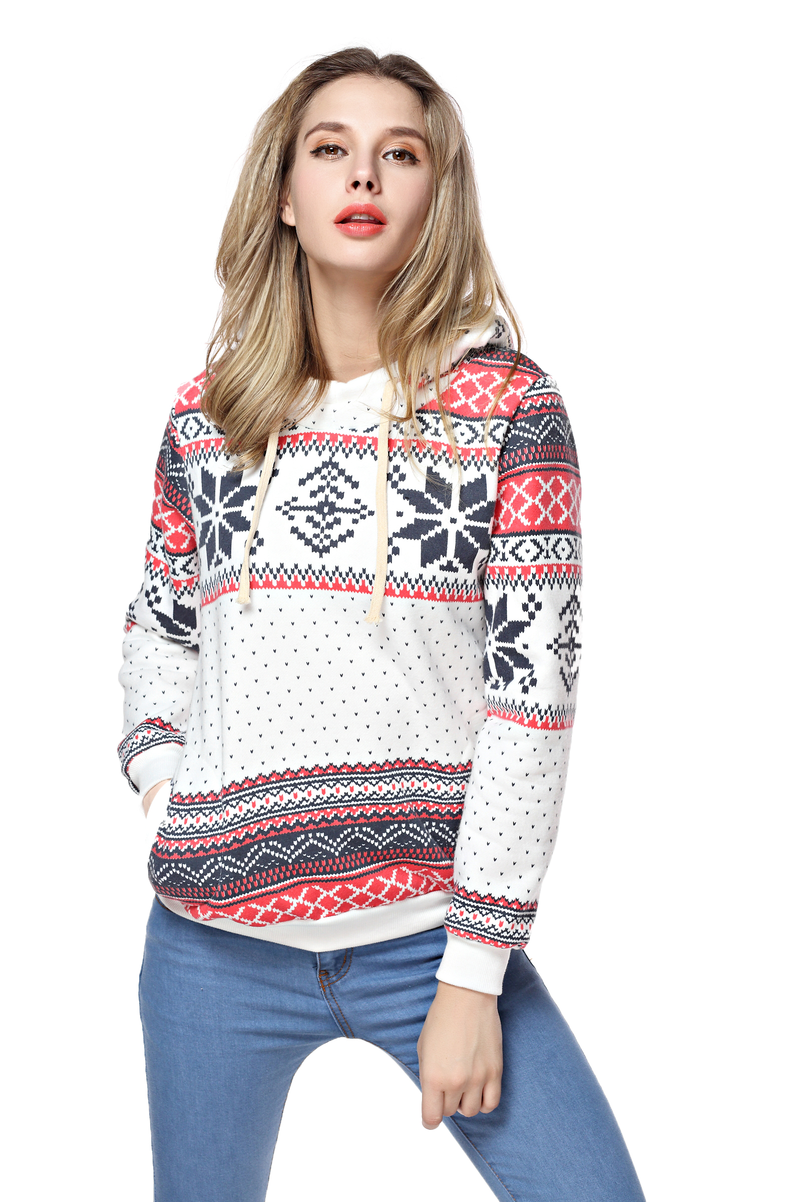 Snowflake Sweater Christmas Sweater Hoodie Sweatshirt on Luulla