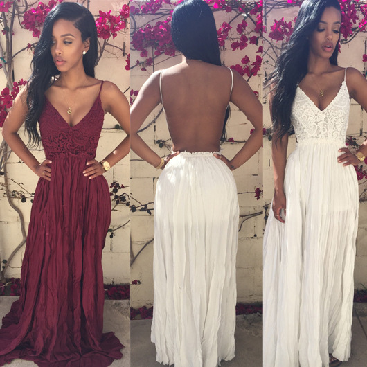 Lace Stitching Dress on Luulla